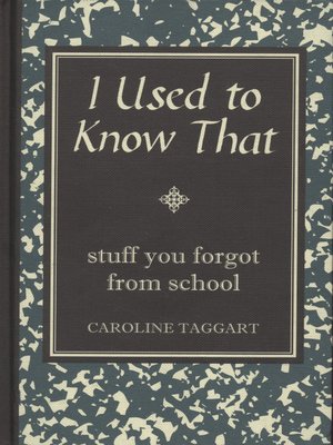 cover image of I used to know that